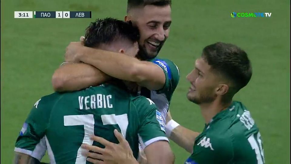 Τρίτη νίκη και κορυφή για τον Παναθηναϊκό, 1-0 τον Λεβαδειακό