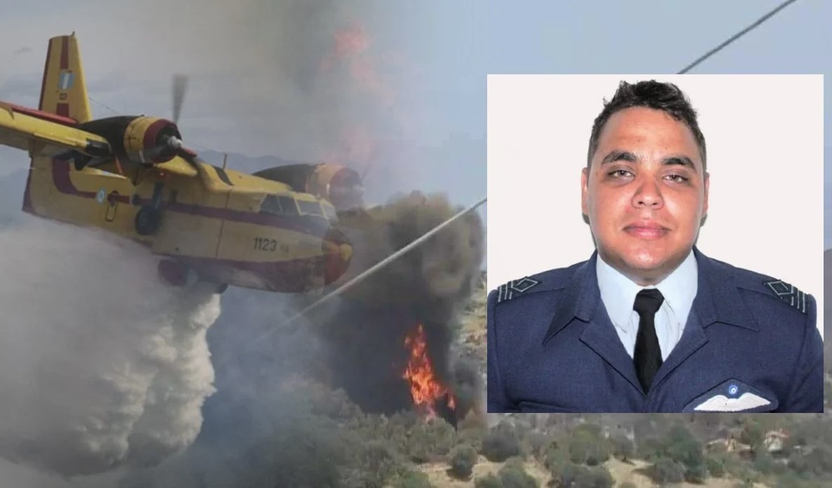 Πτώση Canadair: Ράγισαν καρδιές στο τελευταίο αντίο στον σμηναγό Χρήστο Μουλά