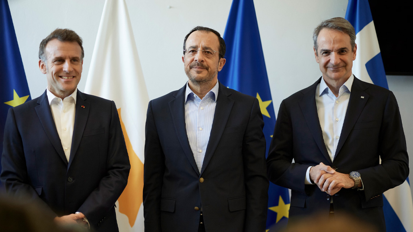 Μακρόν Χριστοδουλίδης Μητσοτάκης